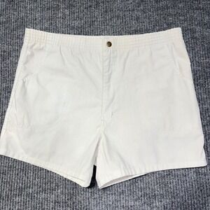 Vintage Islander Mens Off White Beach 90s Holiday Casual Shorts Size M 32-34